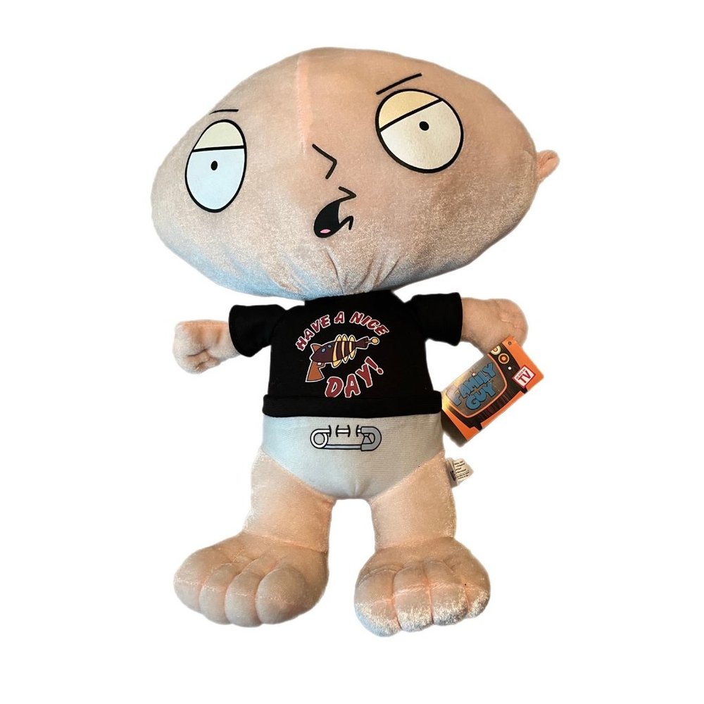 Family Guy Nanco Baby Stewie Griffin Angry Face Plush 2010 Stuffed w/ Tag